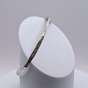 DSD Sterling Silver I Speak Fluent Sarcasm Stamped Cuff Bracelet Handmade 925